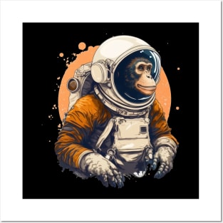 Monkey Astronaut art Posters and Art